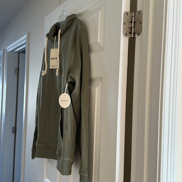 PACT 100% Organic Cotton Cotton Caper One For All Unisex Hoodie Sage (XS) BNWT - Picture 3 of 11